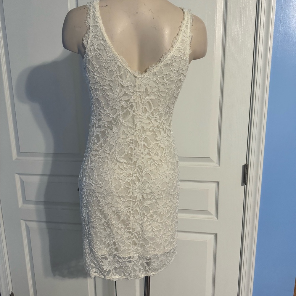 White Lace Dress size L - Picture 3 of 6